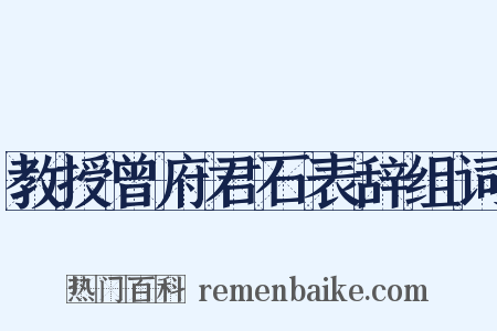 教授曾府君石表辞组词是什么意思的图片